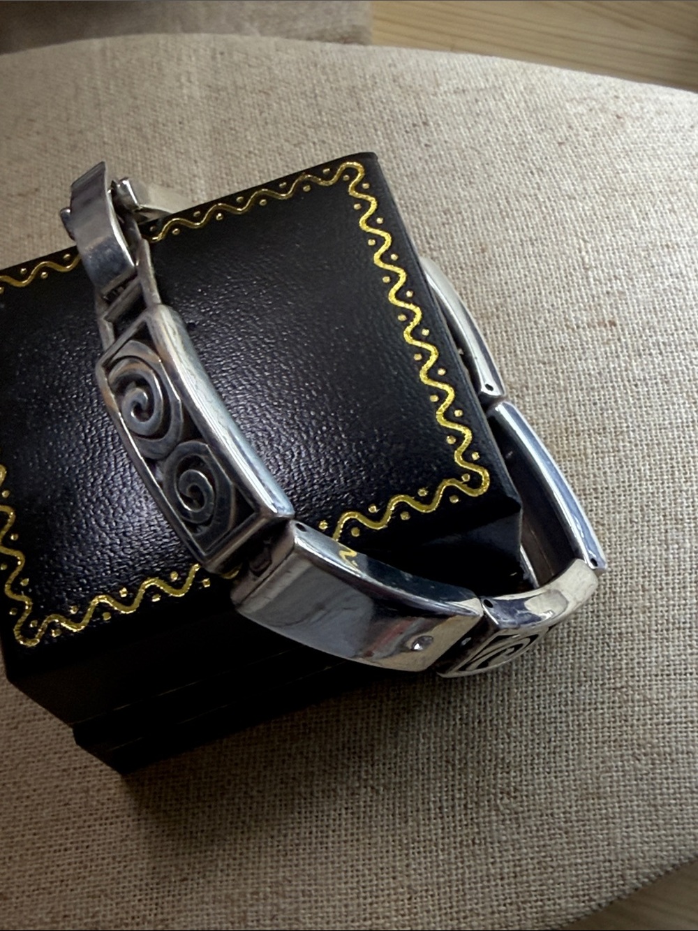Brighton Silver-Tone Spiral Link Bracelet